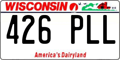 WI license plate 426PLL