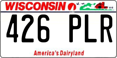 WI license plate 426PLR