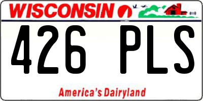 WI license plate 426PLS