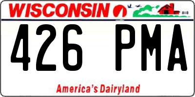 WI license plate 426PMA