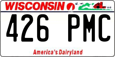 WI license plate 426PMC