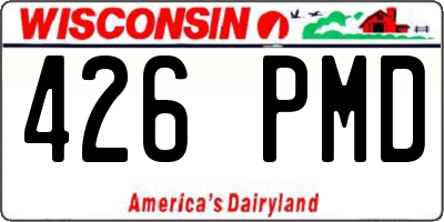 WI license plate 426PMD