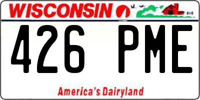 WI license plate 426PME
