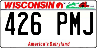 WI license plate 426PMJ