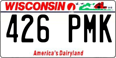 WI license plate 426PMK