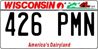 WI license plate 426PMN