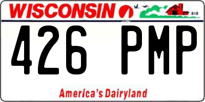WI license plate 426PMP