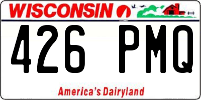WI license plate 426PMQ