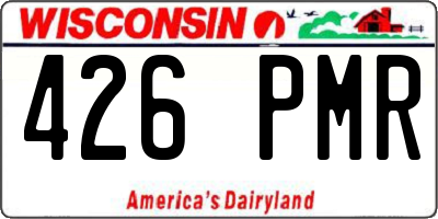 WI license plate 426PMR
