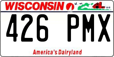 WI license plate 426PMX