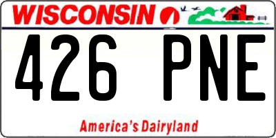 WI license plate 426PNE