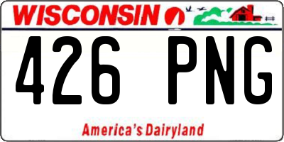 WI license plate 426PNG