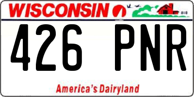 WI license plate 426PNR