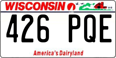 WI license plate 426PQE