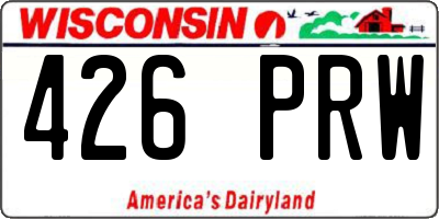 WI license plate 426PRW