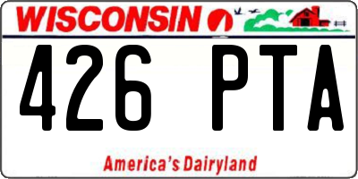 WI license plate 426PTA