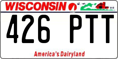 WI license plate 426PTT
