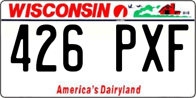 WI license plate 426PXF