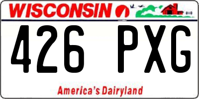 WI license plate 426PXG