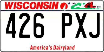 WI license plate 426PXJ