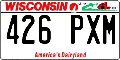 WI license plate 426PXM