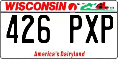 WI license plate 426PXP