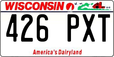 WI license plate 426PXT