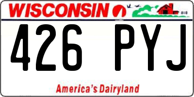 WI license plate 426PYJ