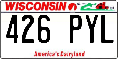 WI license plate 426PYL
