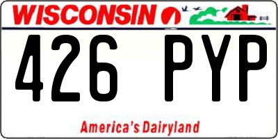 WI license plate 426PYP