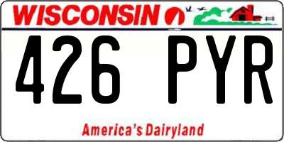 WI license plate 426PYR