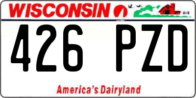 WI license plate 426PZD