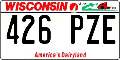 WI license plate 426PZE