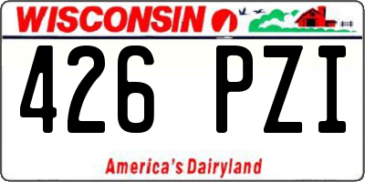 WI license plate 426PZI