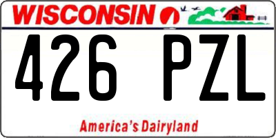 WI license plate 426PZL