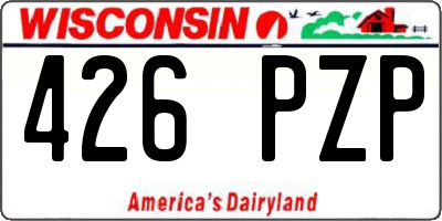 WI license plate 426PZP