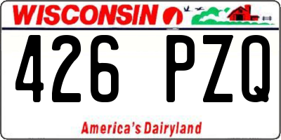 WI license plate 426PZQ