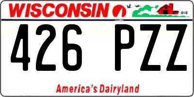 WI license plate 426PZZ