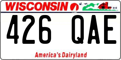 WI license plate 426QAE