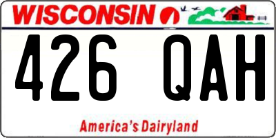 WI license plate 426QAH