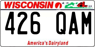 WI license plate 426QAM