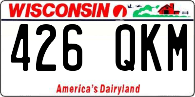 WI license plate 426QKM