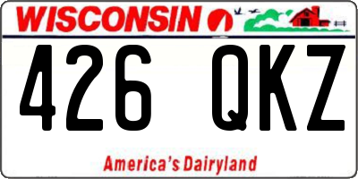 WI license plate 426QKZ