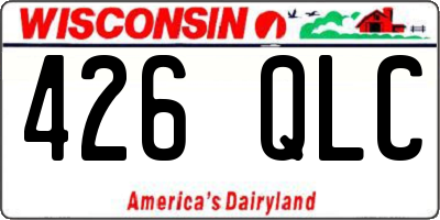 WI license plate 426QLC