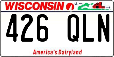 WI license plate 426QLN