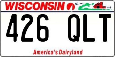 WI license plate 426QLT