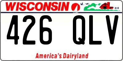WI license plate 426QLV