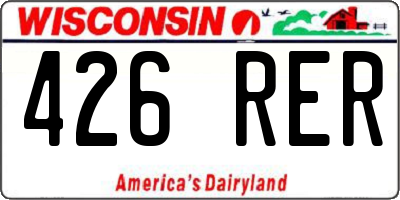 WI license plate 426RER