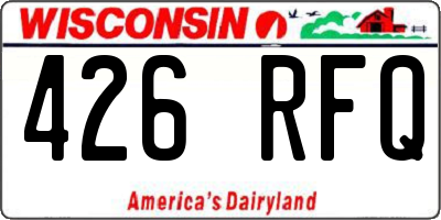 WI license plate 426RFQ
