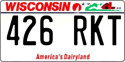 WI license plate 426RKT